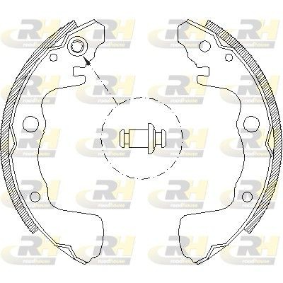 ROADHOUSE Piduriklotside komplekt 4373.00 Trummelpiduriklotsid SUBARU ROADHOUSE 4373.00