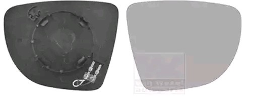 VAN WEZEL Spiegelglas, buitenspiegel 4373838 VAN WEZEL 4373838 Buitenspiegelglas Nissan Leaf ZE1 prijs