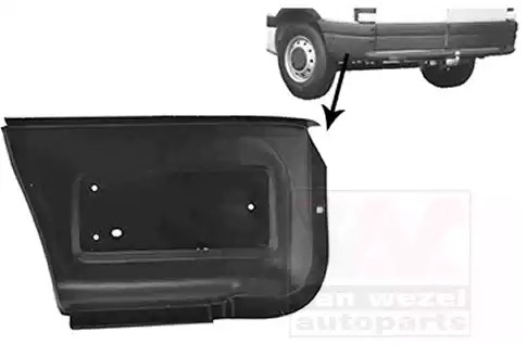 VAN WEZEL Sidewall 4387133 VAN WEZEL 4387133 PONTIAC SUNFIRE wheel arch replacement
