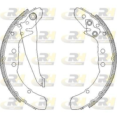 ROADHOUSE Brake Shoe Set 4397.00 VW BEETLE TYPE 1 ROADHOUSE brake shoes 439700