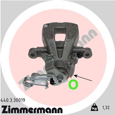 ZIMMERMANN Bromsok 440.3.30019 440.3.30019 ZIMMERMANN bromsok Peugeot 208
