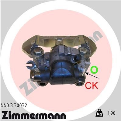 ZIMMERMANN Bromsok 440.3.30032 440.3.30032 ZIMMERMANN bromsok Peugeot 208
