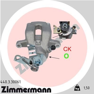 ZIMMERMANN Bromsok 440.3.30061 440.3.30061 ZIMMERMANN bromsok CITROЁN C2