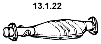 EBERSPÄCHER Catalyseur 13.1.22 Citroën C3 Pot catalytique EBERSPÄCHER 13.1.22