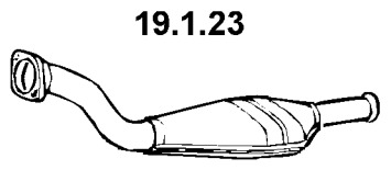 EBERSPÄCHER Catalytic converter 19.1.23 19.1.23 EBERSPÄCHER catalytic converter PEUGEOT PARTNER