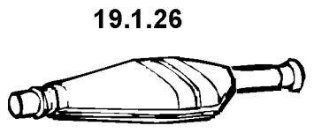 EBERSPÄCHER Catalytic converter 19.1.26 19.1.26 EBERSPÄCHER catalytic converter for PEUGEOT PARTNER