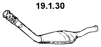 EBERSPÄCHER Catalytic converter 19.1.30 19.1.30 EBERSPÄCHER catalytic converter for PEUGEOT PARTNER