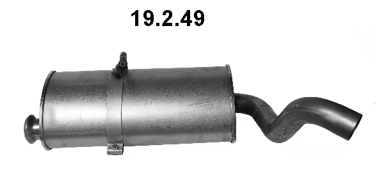 EBERSPÄCHER Takaäänenvaimentaja 19.2.49 Takaäänenvaimentaja EBERSPÄCHER Takana, Pituus: 670mm