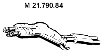 EBERSPÄCHER Stredný tlmič výfuku 21.790.84 EBERSPÄCHER Stredný tlmič výfuku BMW 21.790.84