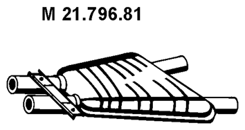 EBERSPÄCHER Uitlaat middendemper 21.796.81 Middendemper EBERSPÄCHER X1 21.796.81 goedkoop