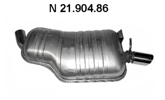 EBERSPÄCHER Bagpotte 21.904.86 Udstødning bagpotte EBERSPÄCHER BMW X5 21.904.86
