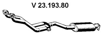 EBERSPÄCHER Silencieux avant 23.193.80 EBERSPÄCHER Silencieux avant MERCEDES-BENZ 23.193.80
