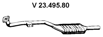 EBERSPÄCHER Främre ljuddämpare 23.495.80 23.495.80 EBERSPÄCHER främre ljuddämpare MERCEDES-BENZ CLK