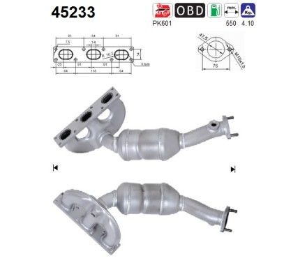 Catalyseur AS 45233 AS 45233: Catalyseur BMW X5 2006