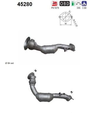AS Catalizzatore 45280 AS 45280 Marmitta catalitica BMW E82 originale prezzo