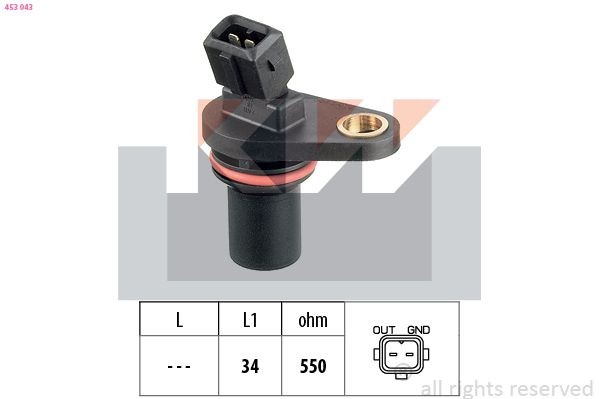 KW Camshaft position sensor 453 043 Daewoo MATIZ KW camshaft sensor 453043