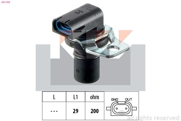 KW Sensore n° giri, Cambio automatico 453 104 453 104 Sensore di velocità KW Dacia