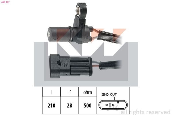 KW Snímač otáčok, automatická prevodovka 453 107 453 107 KW Snímač rýchlosti Land Rover lacné