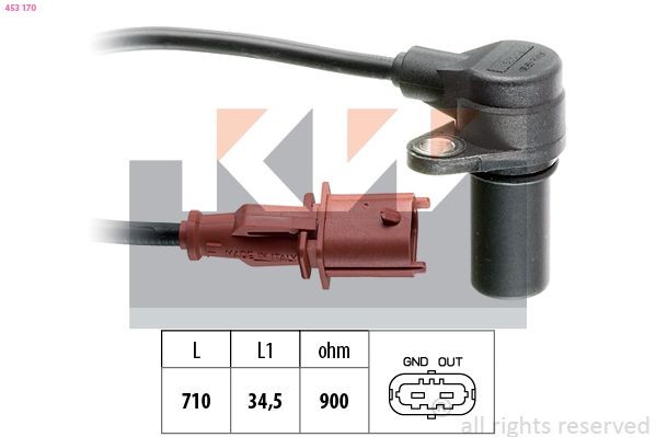 KW Crankshaft sensor 453 170 Fiat TIPO KW crankshaft sensor 453170