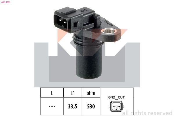KW Sensor, RPM 453 189 453 189 KW camshaft sensor LAND ROVER 110/127