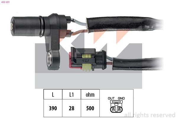 KW Varvtalssensor, automatväxellåda 453 231 453 231 KW sensor hastighet OPEL ASTRA