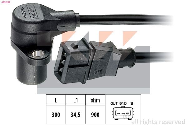 KW Crankshaft sensor 453 237 OPEL INSIGNIA KW crankshaft sensor 453237