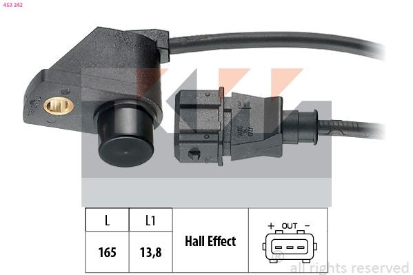 KW Sensor, knastakselposition 453 242 Sensor knastakselposition KW ANTARA 453 242 billig