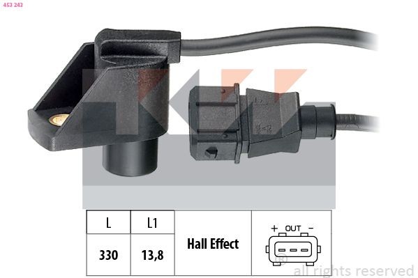 KW Crankshaft sensor 453 265 453 265 KW crank position sensor for PEUGEOT