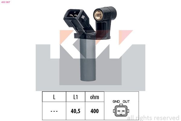 KW Impulsgiver, veivaksel 453 307 Turtallssensor KW Peugeot 4008 453 307