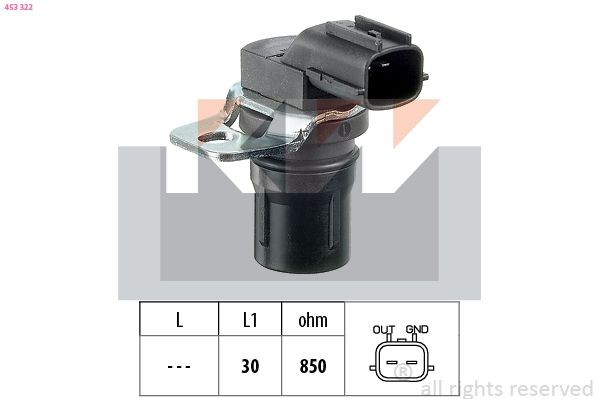 KW Drehzahlsensor, Automatikgetriebe 453 322 Geschwindigkeitssensor KW Toyota YARIS 453 322