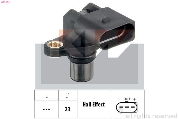 KW Sensor, kamakselposisjon 453 351 453 351 Kamakselsensor KW AUDI A2