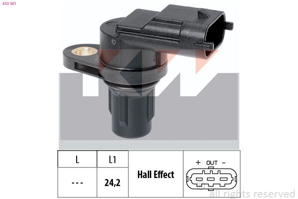 KW Capteur, position d'arbre à cames 453 361 Land Rover RANGE ROVER VELAR Capteur aac KW 453 361