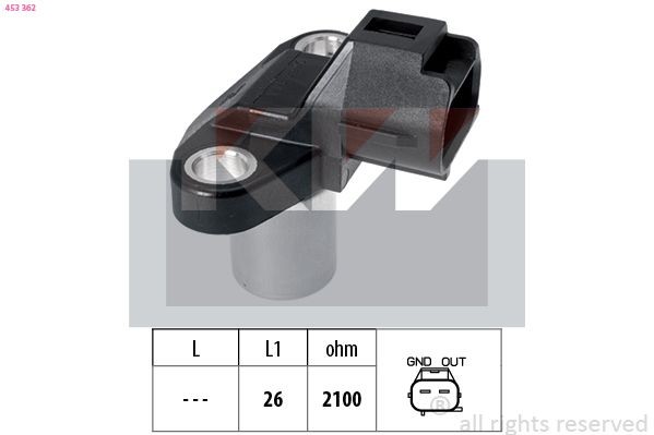 KW Sensor, knastakselposition 453 362 Sensor knastakselposition KW Opel ANTARA 453 362