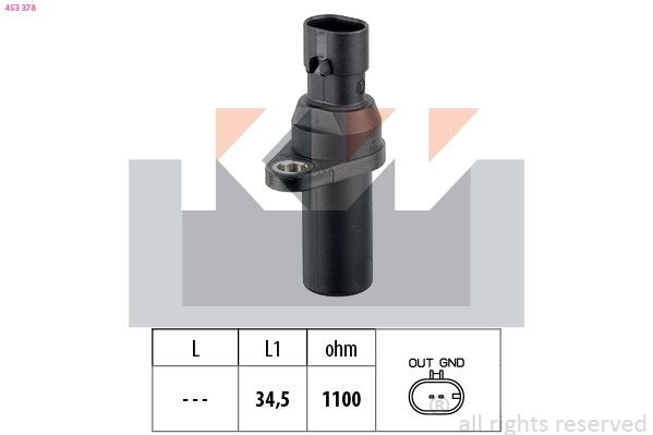 KW Crankshaft sensor 453 378 453 378 KW crankshaft sensor FIAT TIPO