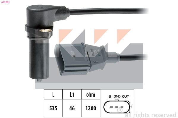 KW Krukassensor 453 391 453 391 Krukassensor KW SEAT EXEO