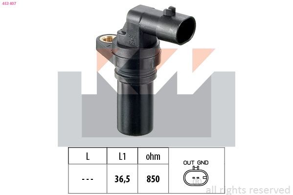 KW Impulsgiver, veivaksel 453 407 453 407 Veivakselsensor KW OPEL SIGNUM