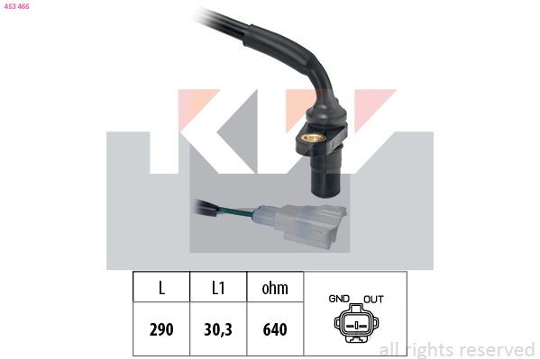 KW Sensor, omdrejningstal 453 465 453 465 Knastaksel sensor KW PEUGEOT EXPERT