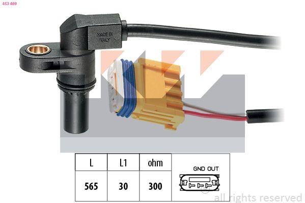 KW Sensor da velocidade de rotação, cx. de vel. automática 453 469 453 469 Sensor velocidade TOYOTA CAMRY KW