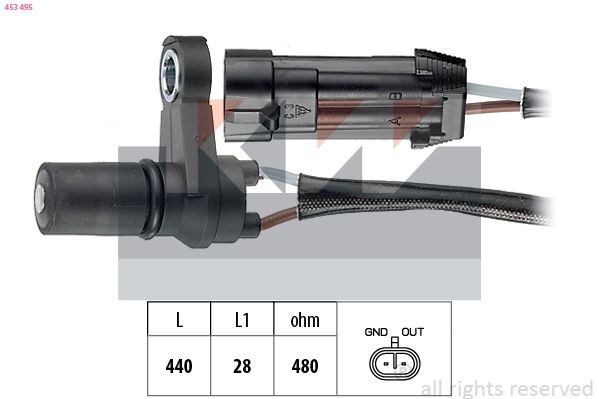KW Toerentalsensor, automatische aandrijving 453 495 Toerentalsensor automatische aandrijving KW TRAFIC 453 495 goedkoop