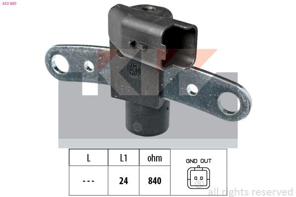 KW Snímač impulzov kľukového hriadeľa 453 600 Snímač otáčok motora KW Renault SUPER 5 453 600