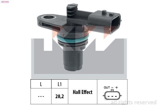 KW Sensor, knastakselposition 453 616 453 616 Knastaksel sensor KW NISSAN MURANO