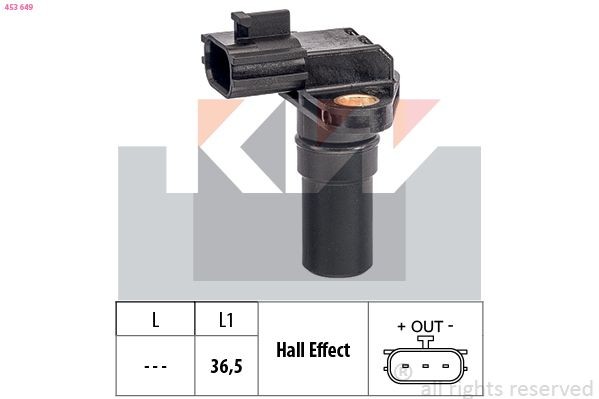 KW Snímač otáčok, automatická prevodovka 453 649 Snímač rýchlosti LAND ROVER KW 453 649