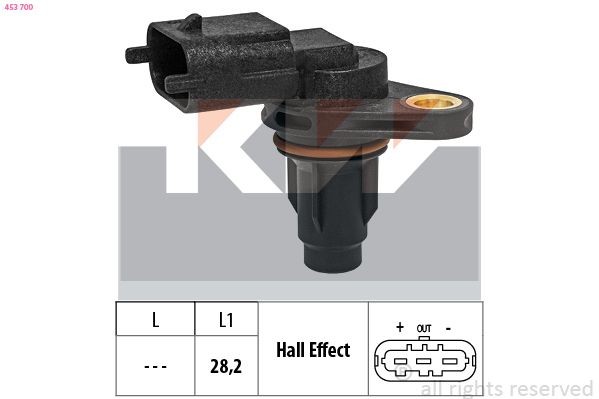KW Andur, Nukkvõllipositsioon 453 700 453 700 Nukkvõlli asendi andur KW HYUNDAI TERRACAN