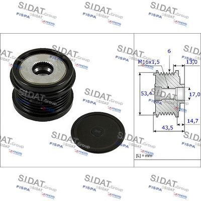 SIDAT Generatortomgang 455232 455232 Reimhjul dynamo VOLVO 740 SIDAT