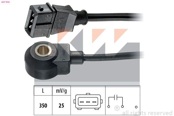 KW Sensore di detonazione 457 016 457 016 Sensore di battito KW Peugeot