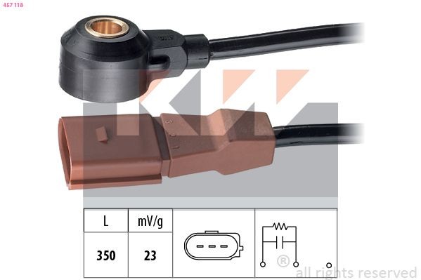 KW Αισθητήρας κρούσης 457 118 Αισθητήρα κρούσης KW Volkswagen GOLF 457 118