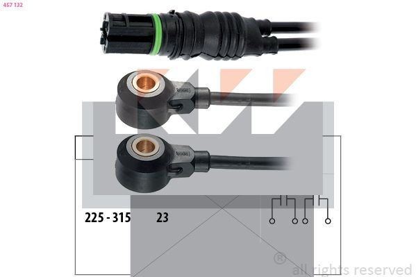 KW Senzor klepania 457 132 Senzor klepania KW BMW Rad 7 457 132
