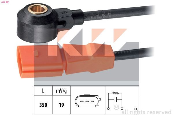 KW Detonācijas devējs 457 198 457 198 Detonācijas sensors AUDI TT KW