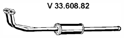 EBERSPÄCHER Silenziatore anteriore 33.608.82 EBERSPÄCHER 33.608.82 Marmitta anteriore 99 Sedan prezzo