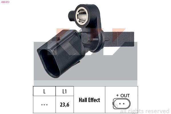 KW Sensor, rotações da roda 460 013 Sensor ABS KW Volkswagen CRAFTER 460 013